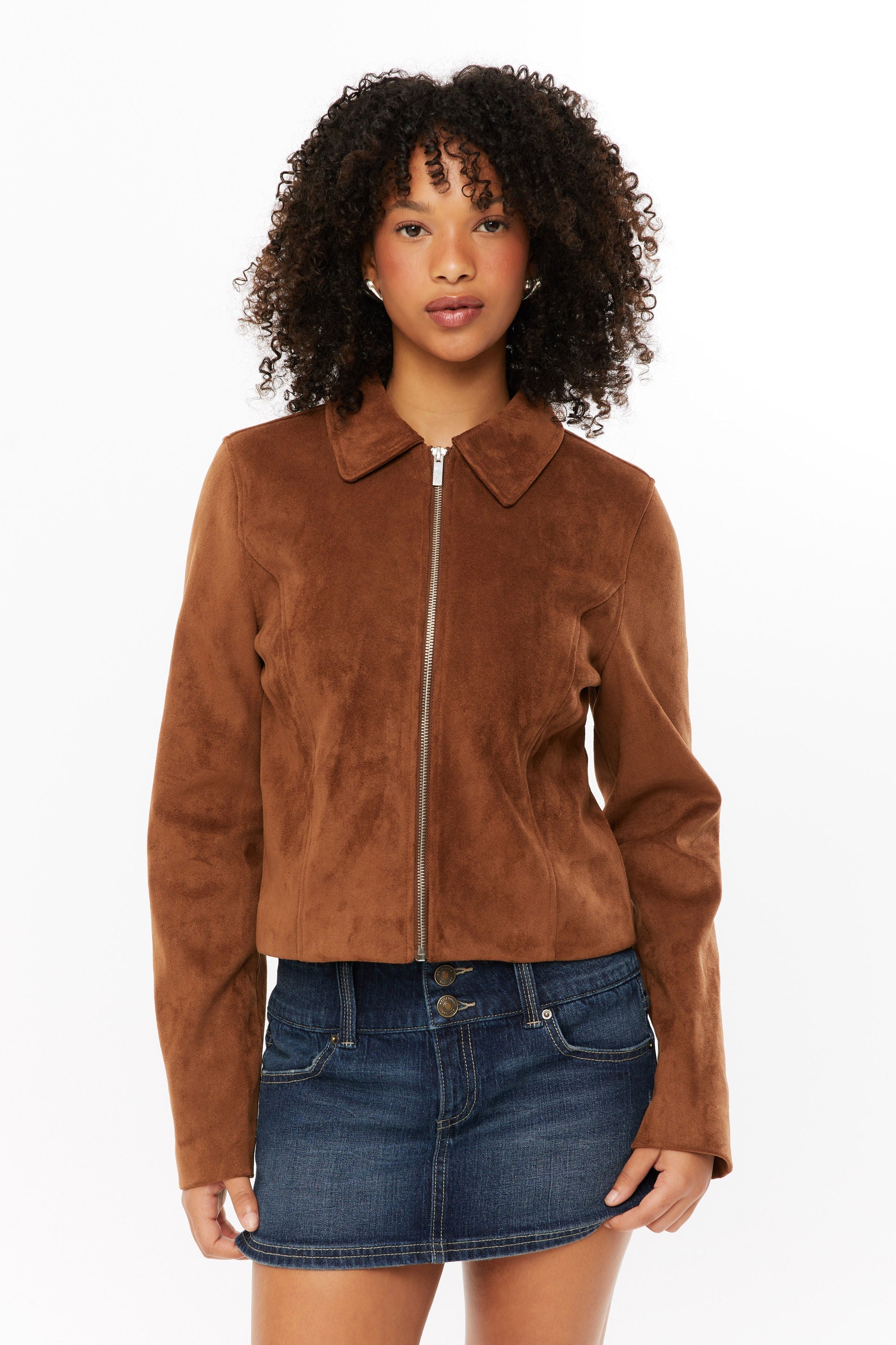 Women's Tula Cropped Faux Suede Jacket 2