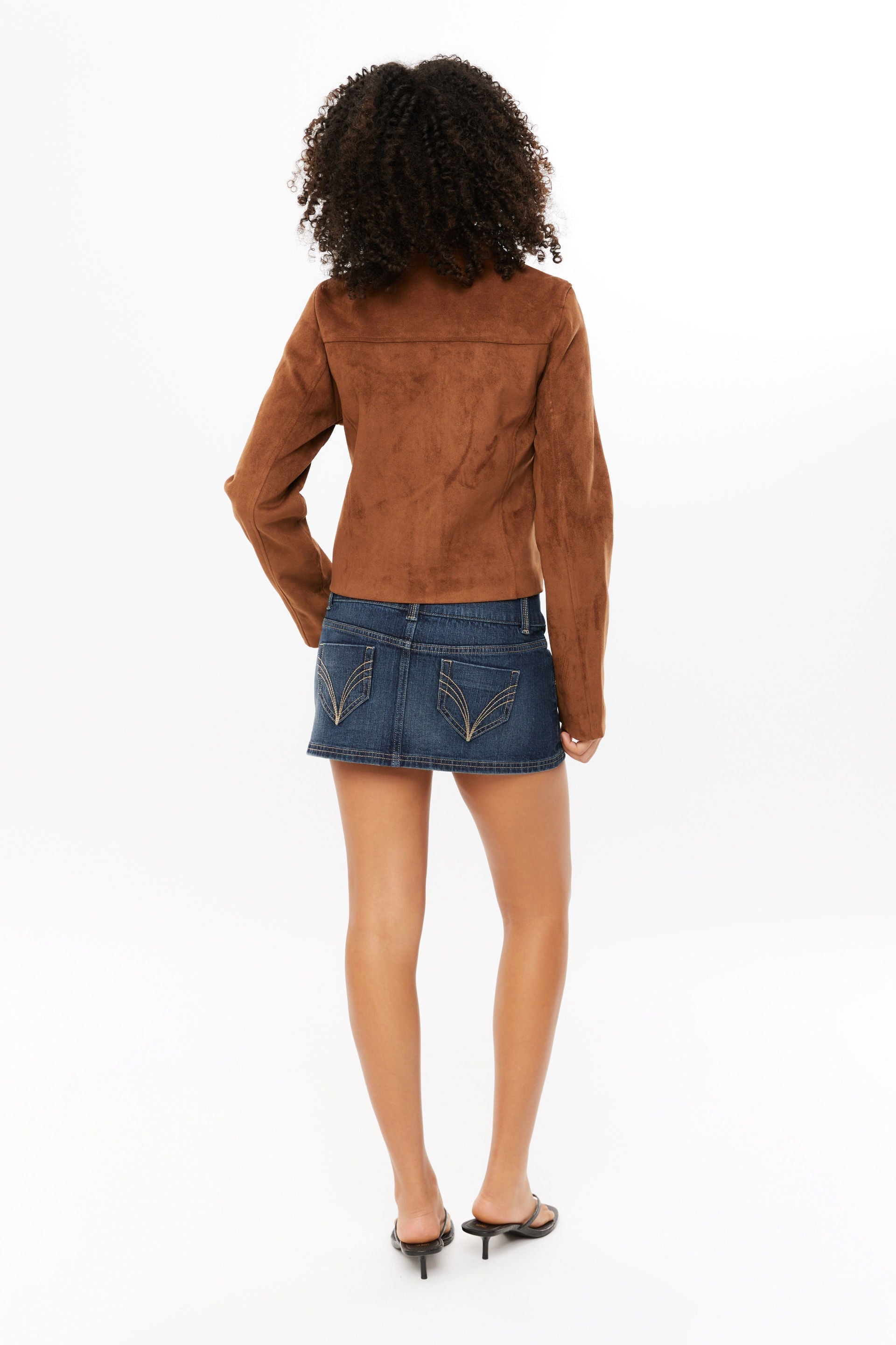 Women's Tula Cropped Faux Suede Jacket 3