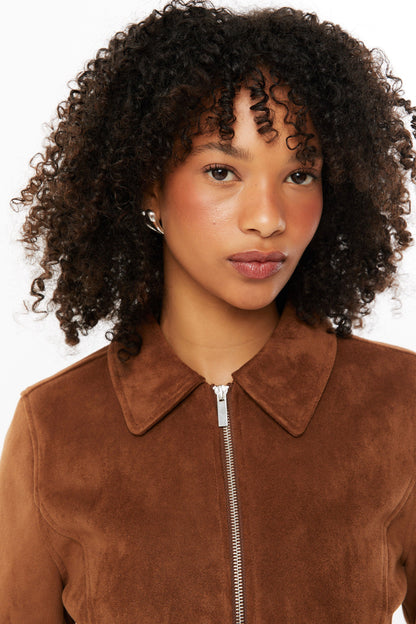 Women's Tula Cropped Faux Suede Jacket 6