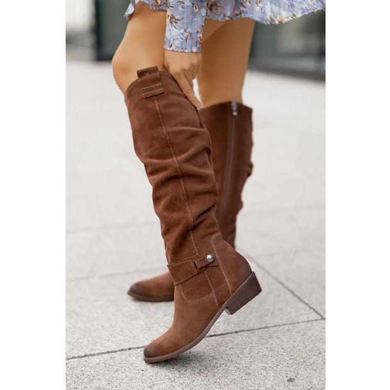 Women's Versatile Flat Knee High Boots 6
