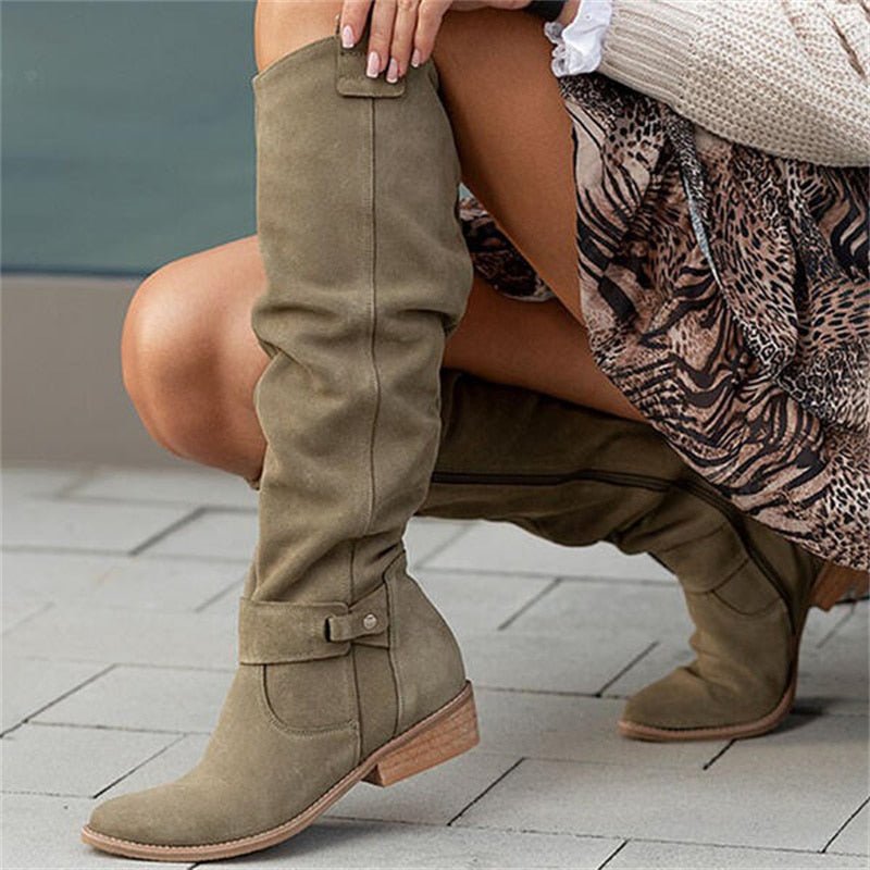 Women's Versatile Flat Knee High Boots 7