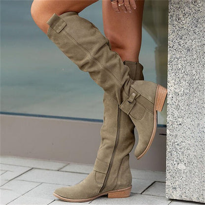 Women's Versatile Flat Knee High Boots 8