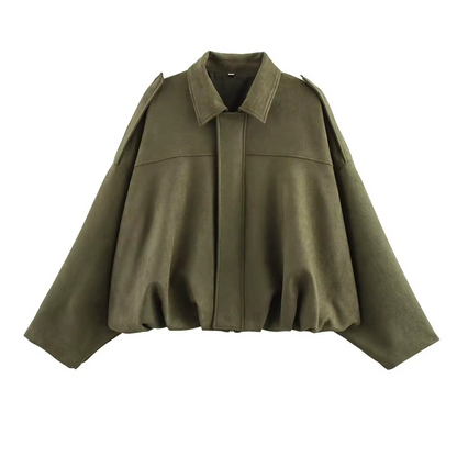 Women's Vintage Oversized Bomber Jacket 0