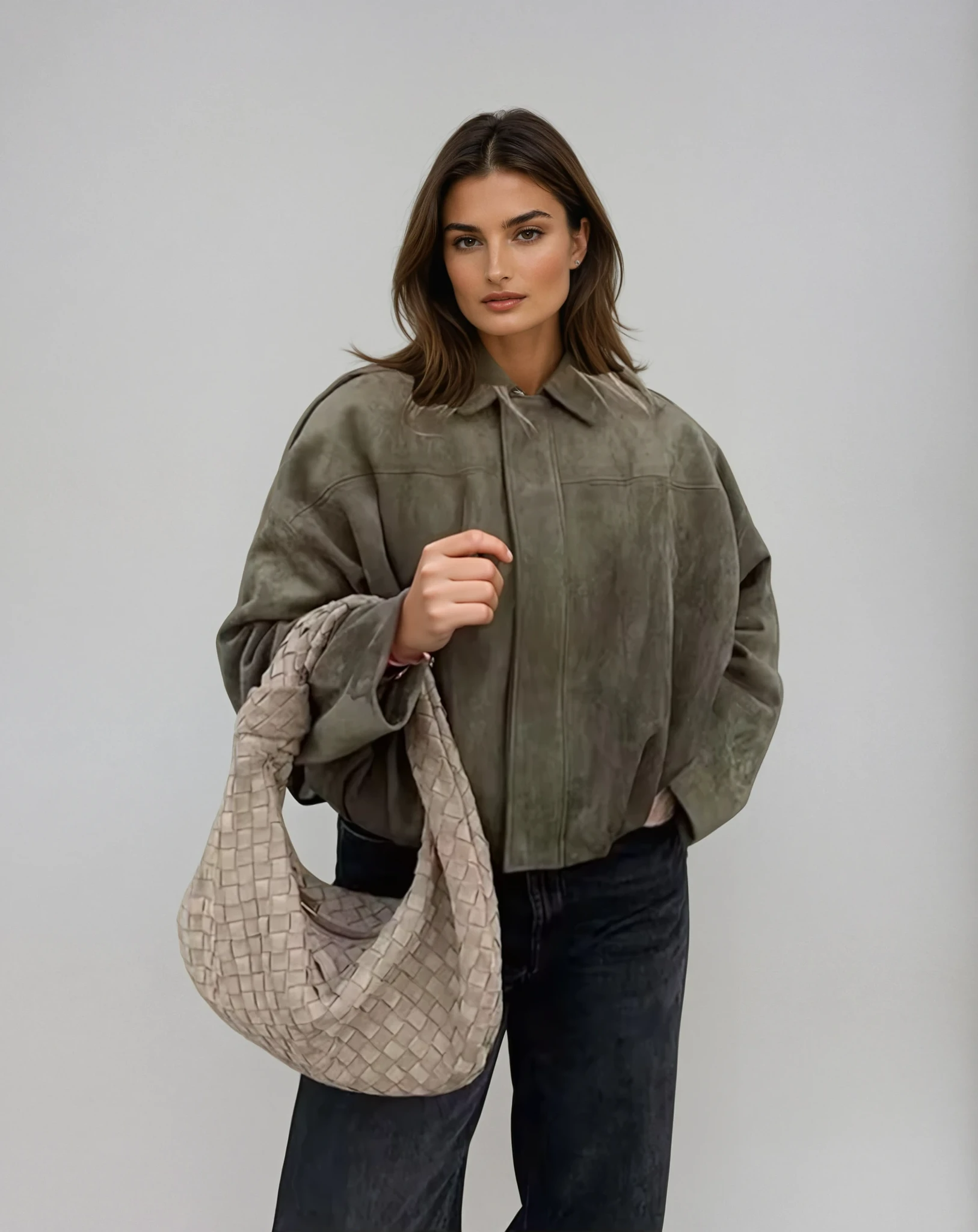 Women's Vintage Oversized Bomber Jacket 1