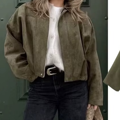 Women's Vintage Oversized Bomber Jacket 3
