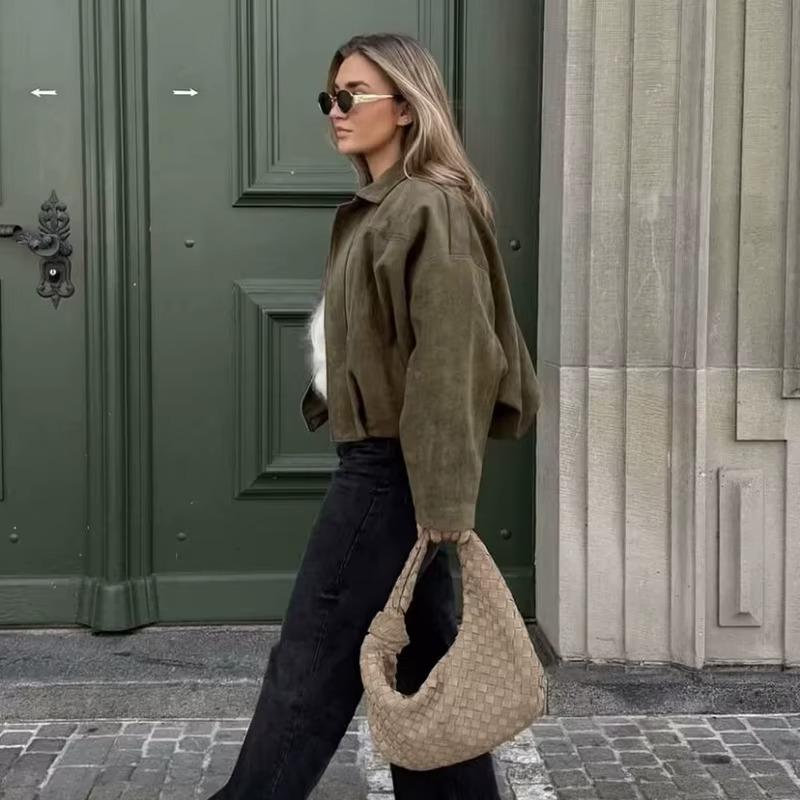 Women's Vintage Oversized Bomber Jacket 4