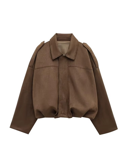 Women's Vintage Oversized Bomber Jacket 5