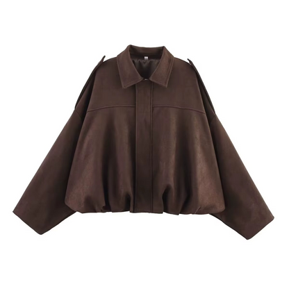 Women's Vintage Oversized Bomber Jacket 6