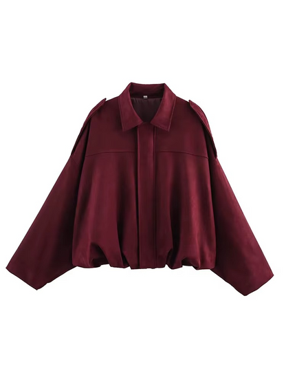 Women's Vintage Oversized Bomber Jacket 9