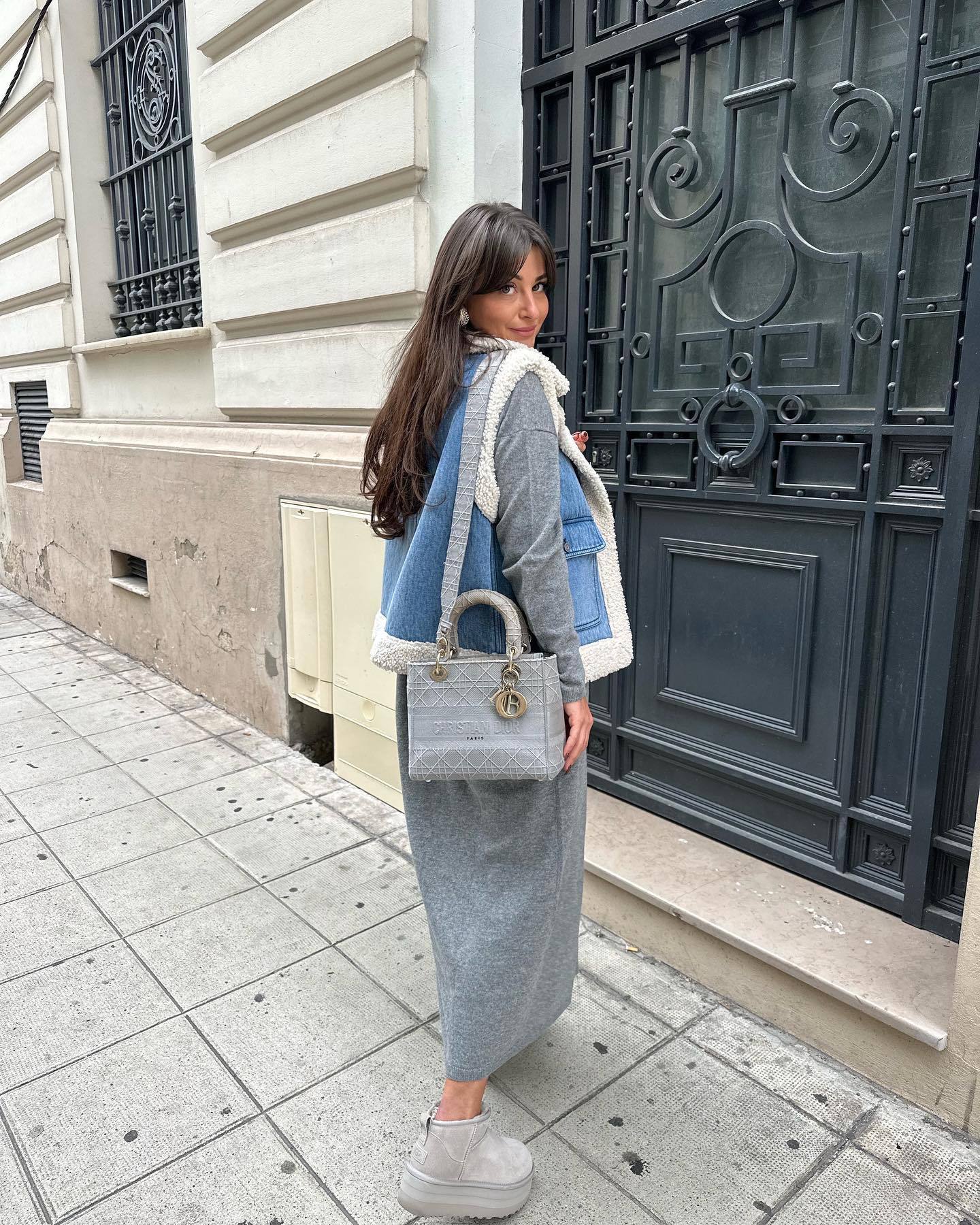 Women's Vintage Shearling Denim Vest 1