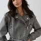 Women's Washed faux leather Jacket 1