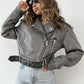 Women's Washed faux leather Jacket 3