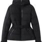 Women's Waterproof Insulated Puffer Ski Jacket With Belt 1