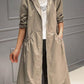 Women's Waterproof Long Hooded Trench Coat for Autumn and Winter 0