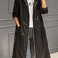 Women's Waterproof Long Hooded Trench Coat for Autumn and Winter 3