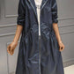 Women's Waterproof Long Hooded Trench Coat for Autumn and Winter 4