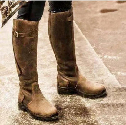 Women's Winter Waterproof Leather Riding Boots 3