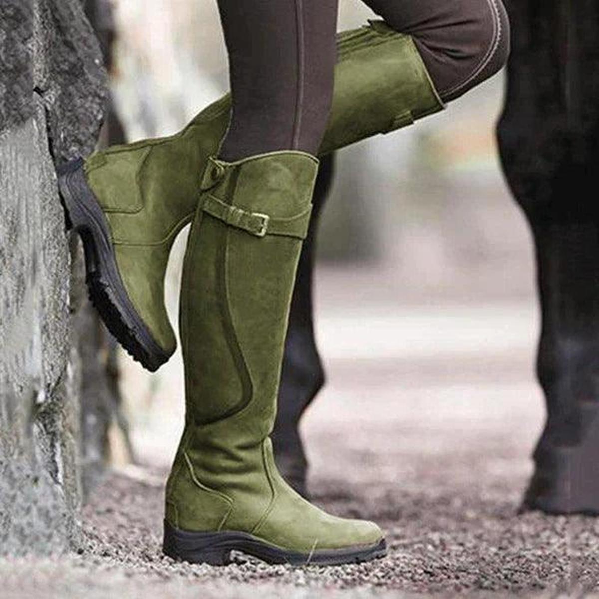 Women's Winter Waterproof Leather Riding Boots 5