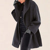 Women's Wool Coat with Wide Collar 4