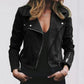Women's Zip Up Slim Fit Biker Jacket 0