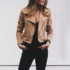Women's Zip Up Slim Fit Biker Jacket 2