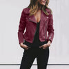 Women's Zip Up Slim Fit Biker Jacket 3