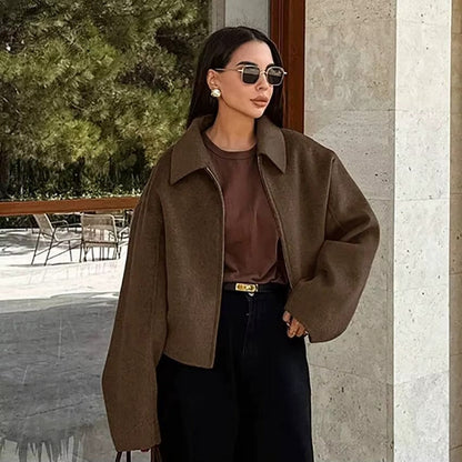 Women's Zipper Collar Jacket 3