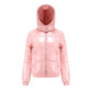 Women's high-gloss down jacket with hood 10