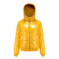 Women's high-gloss down jacket with hood 7