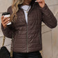 Women's quilted transitional jacket with high collar 1
