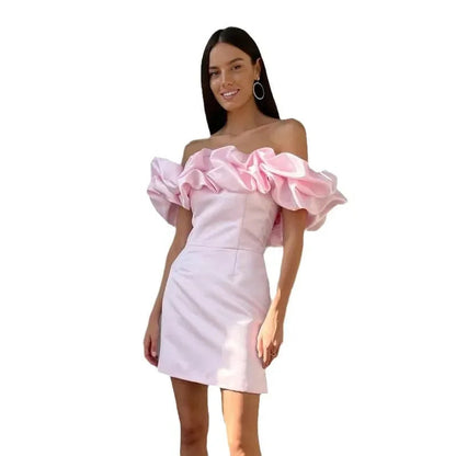 Wood Ear Strapless Dress – Unique Design for Versatile Party Occasions 7