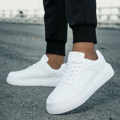 YRZL Womens Sneakers Autumn White Shoes Lightweight Thick Sole Non Slip Skatebaord Shoes Unisex Casual Sports Shoes for Man 2