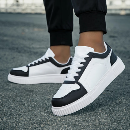YRZL Womens Sneakers Autumn White Shoes Lightweight Thick Sole Non Slip Skatebaord Shoes Unisex Casual Sports Shoes for Man 6