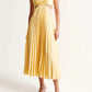 Yellow Pleated Maxi Dress 2