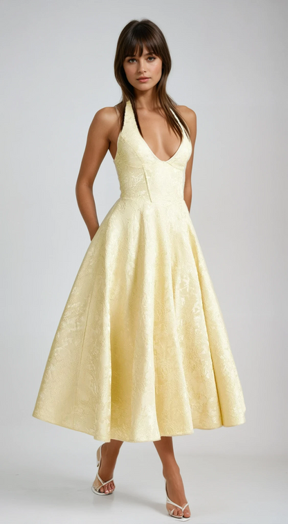 Yellow Triana Midi Dress 1