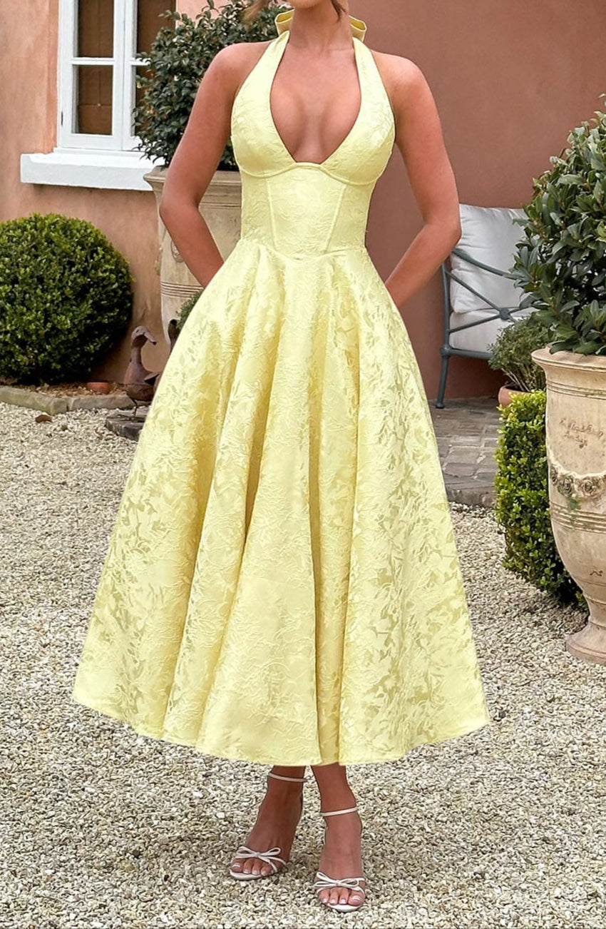 Yellow Triana Midi Dress 3