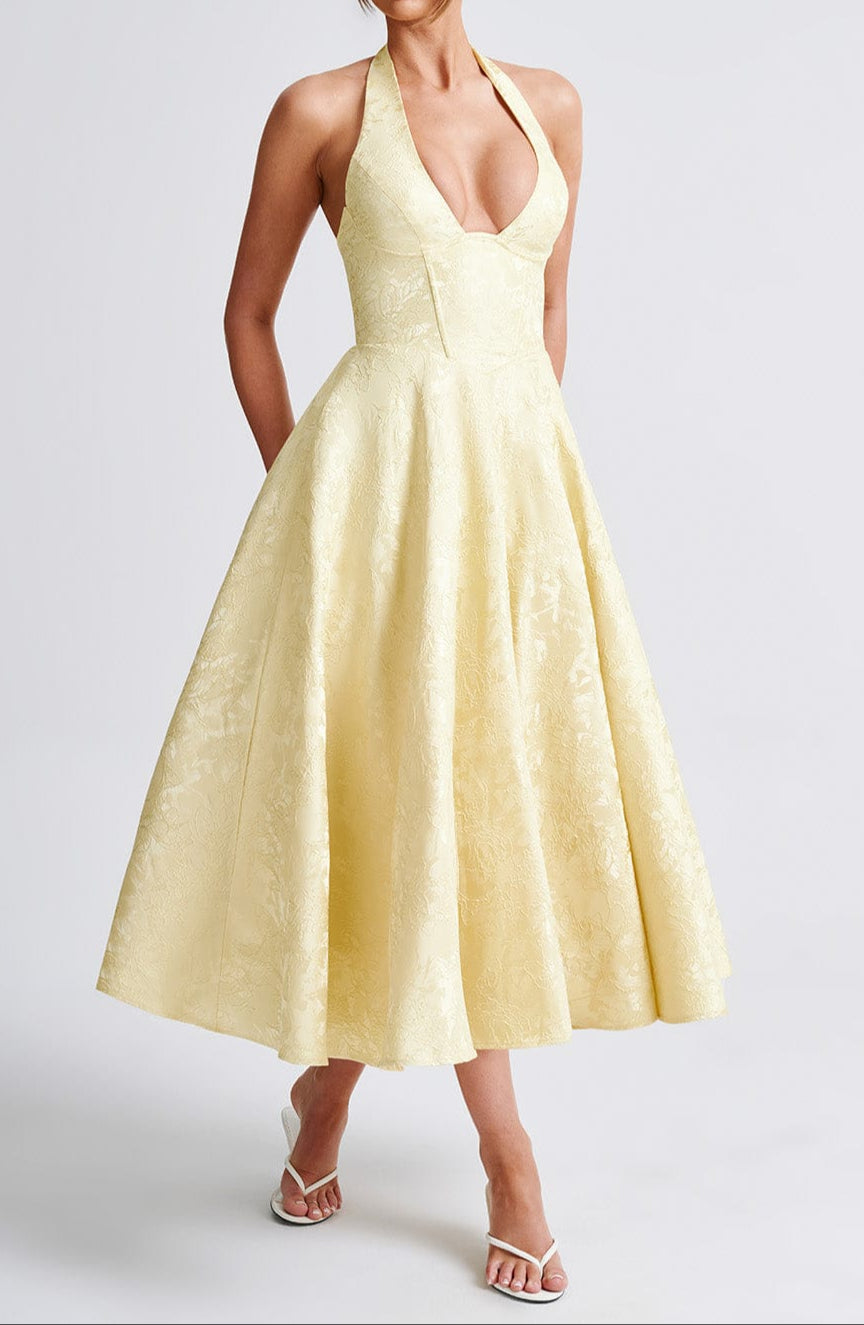 Yellow Triana Midi Dress 5