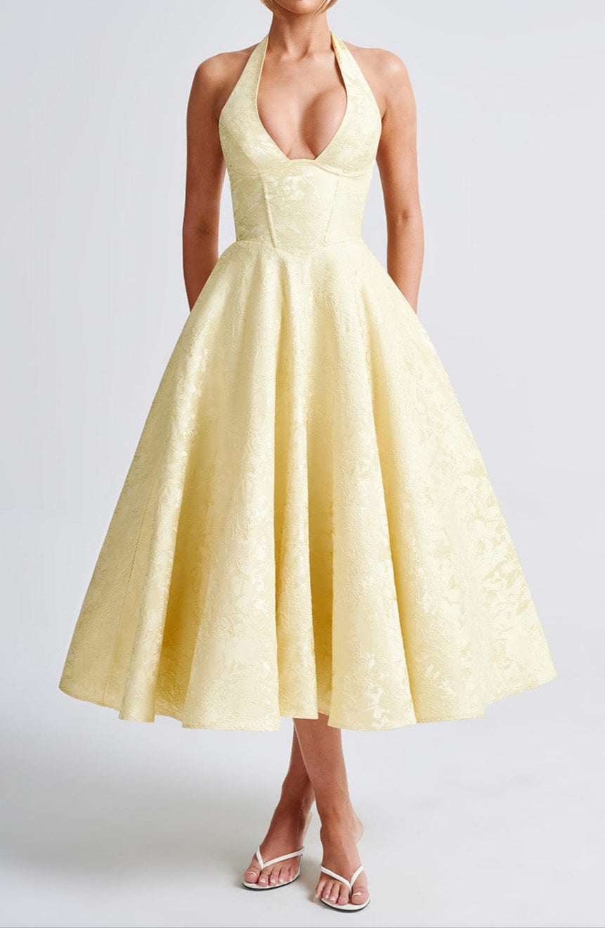 Yellow Triana Midi Dress 8