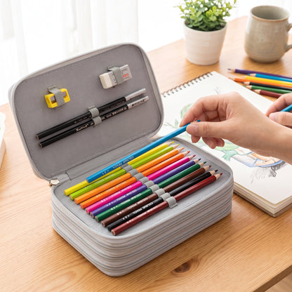 Pencil Case Zippered Holder Large Capacity Art Supply Organizer - hero