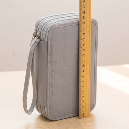 Pencil Case Zippered Holder Large Capacity Art Supply Organizer - scale