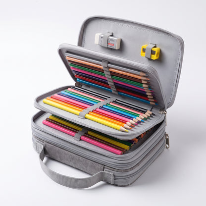 Pencil Case Zippered Holder Large Capacity Art Supply Organizer - studio