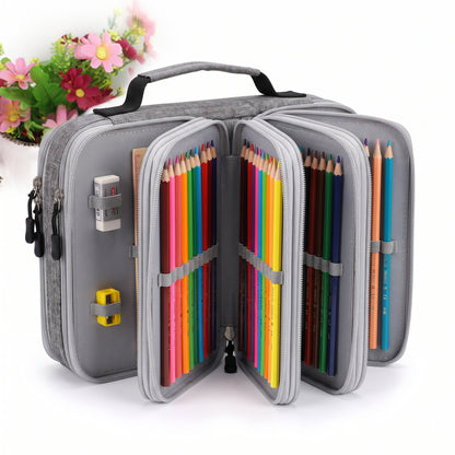 Pencil Case Zippered Holder Large Capacity Art Supply Organizer - studio