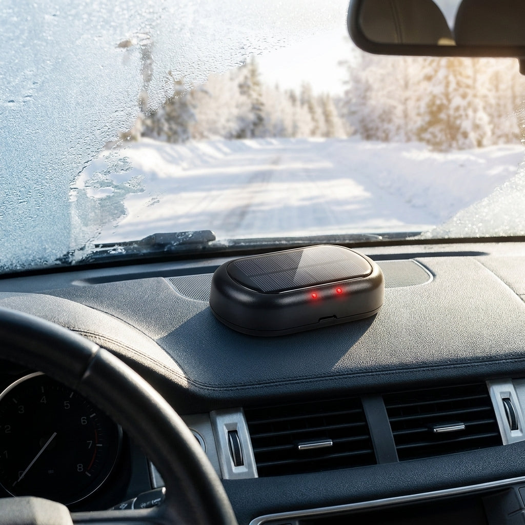 Automatic Car De-Icer Solar Powered Dashboard Unit Black - Image 3