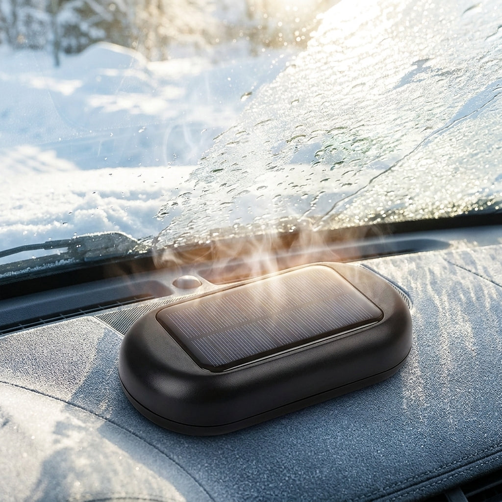 Automatic Car De-Icer Solar Powered Dashboard Unit Black - Image 8