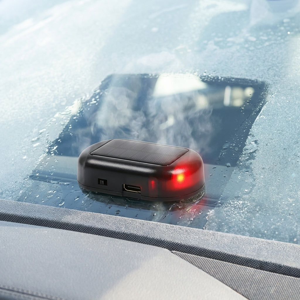 Automatic Car De-Icer Solar Powered Dashboard Unit Black - Image 6