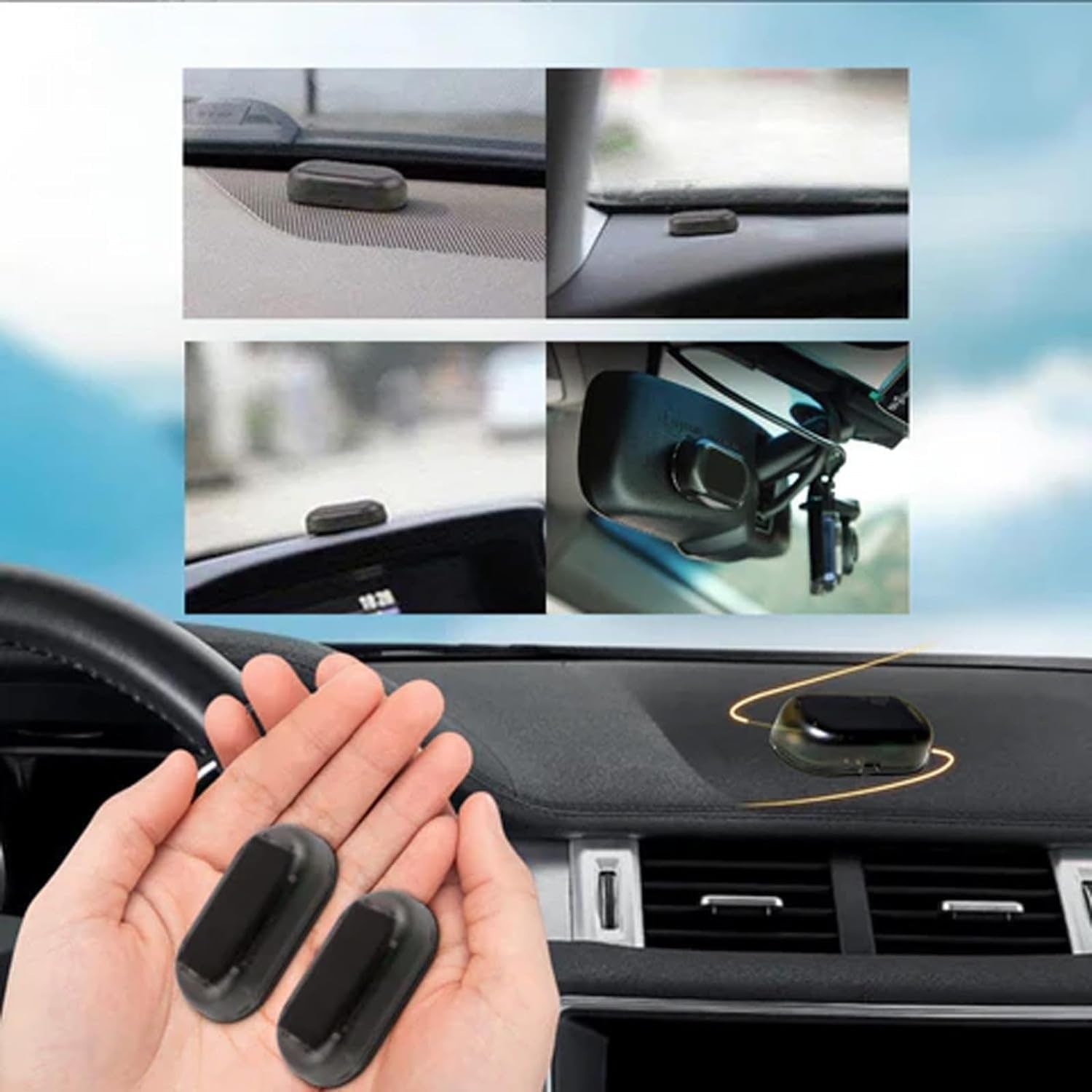 Automatic Car De-Icer Solar Powered Dashboard Unit Black - Image 7