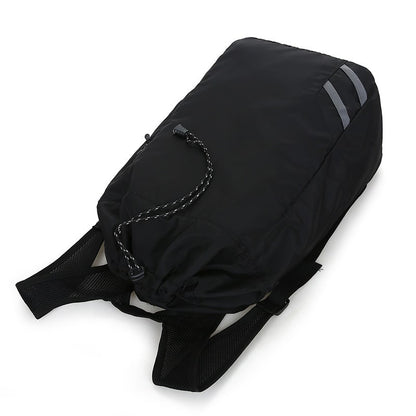 Backpack Gym Bag Drawstring Black Nylon Padded Shoulder Straps - Image 7