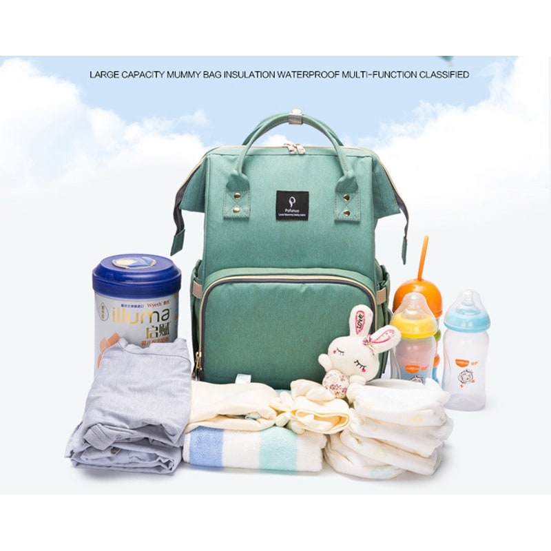 Backpack Insulated Diaper Bag Baby Stroller USB Travel - Image 4