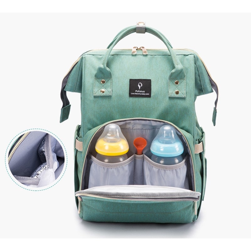 Backpack Insulated Diaper Bag Baby Stroller USB Travel - Image 5