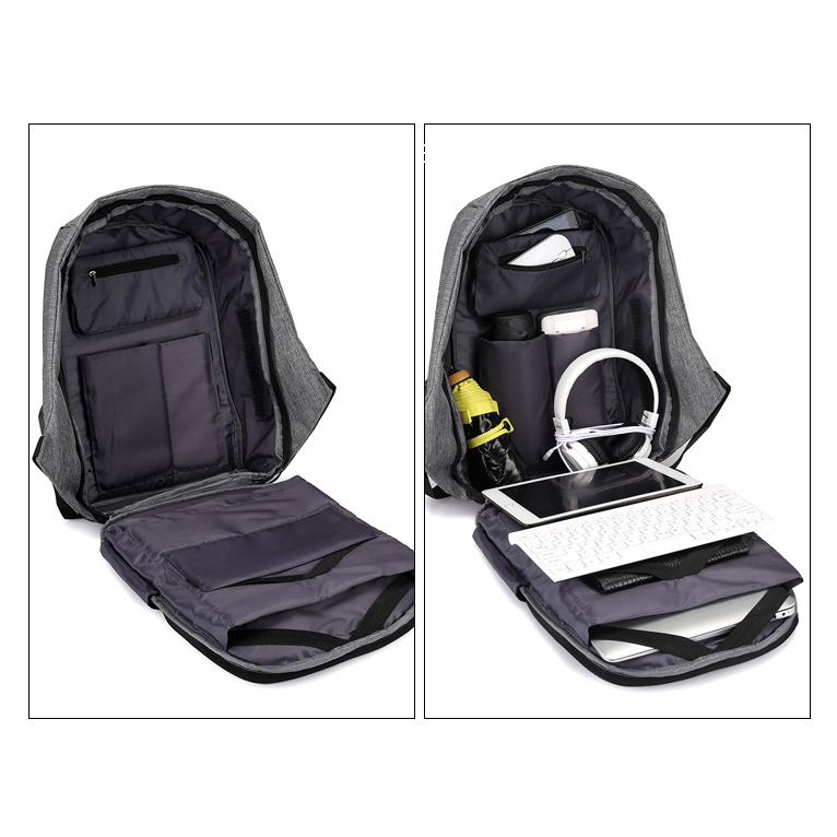 Backpack Laptop Bag Commuter Anti-Theft USB Charging Water Resistant - Image 1